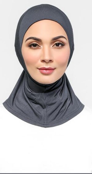 Sous Hijab Cache Cou Gris Foncé