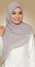 Hijab Mousseline Carré Gris Collection Riley Gris
