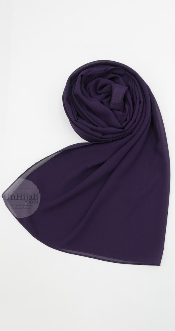 Hijab Mousseline DarkPurple Premium Collection