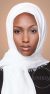 Hijab froissé blanc