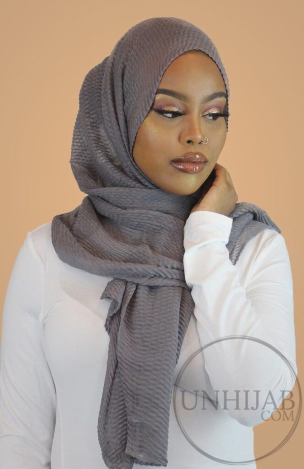 Hijab Plissé Gris Collection Careena