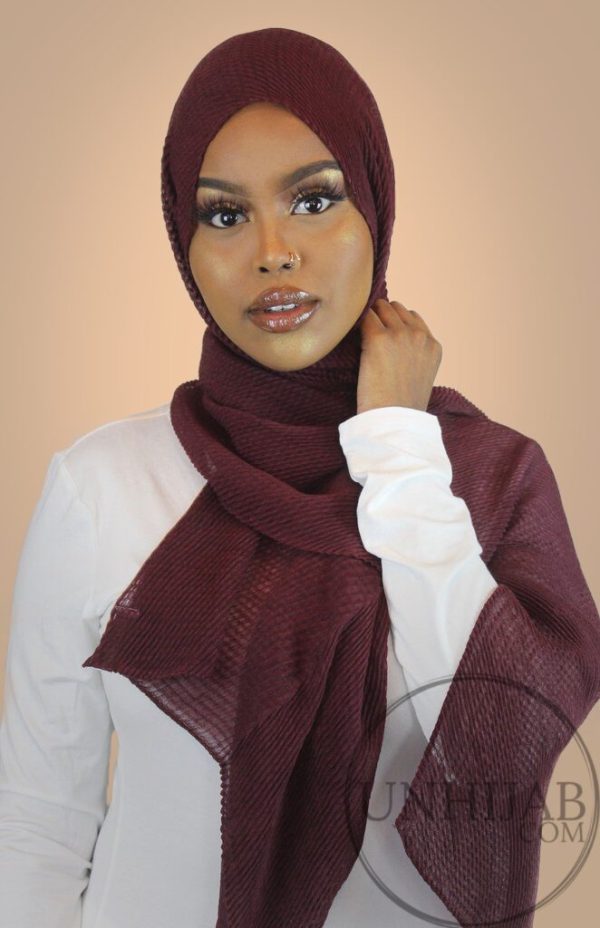 Hijab Plissé FireBrick collection Careena
