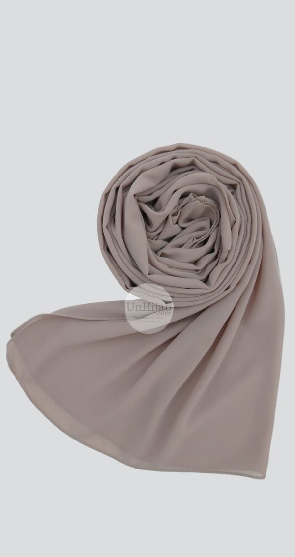 Hijab Mousseline Taupe Premium Collection