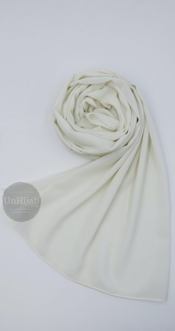 Hijab Mousseline Creme Premium Collection