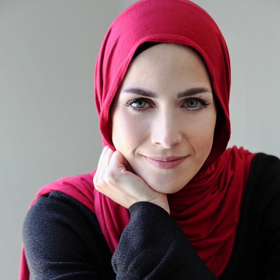 hijab jersey rouge