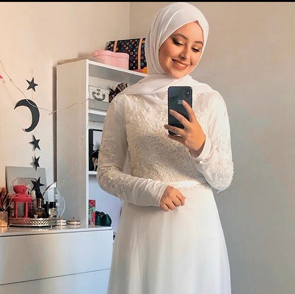 hijab Marriage mousseline Blanc