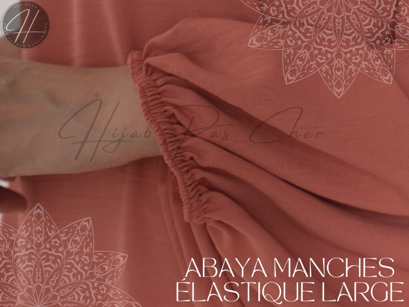 Abaya femme simple manches élastique large
