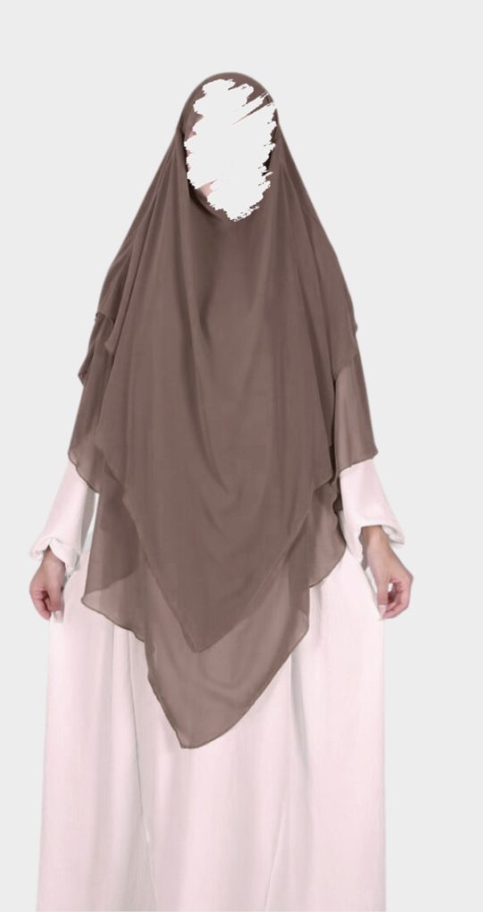 Khimar 3 Voiles Taupe